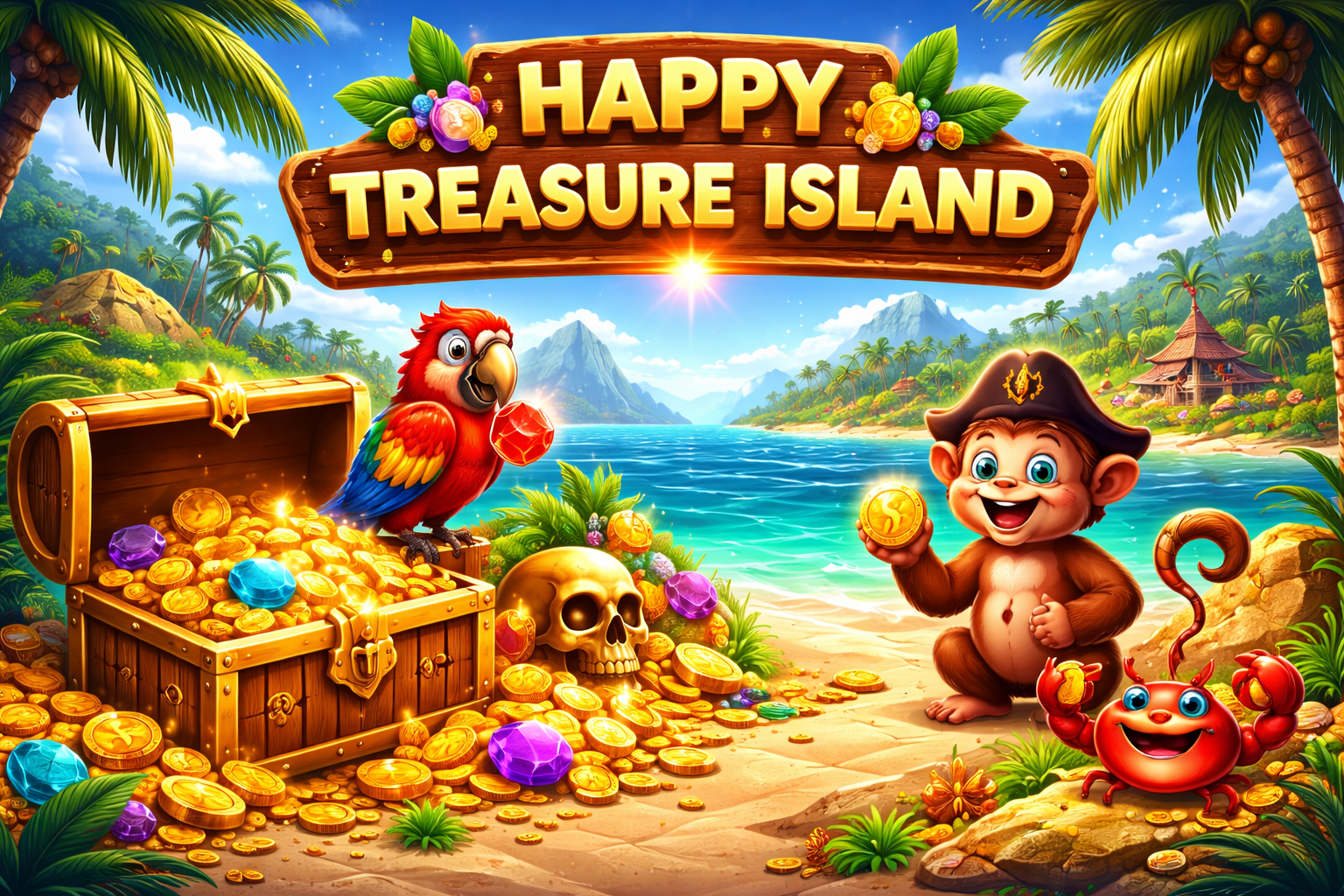 Happy Treasure Island cover artwork (illustration only)